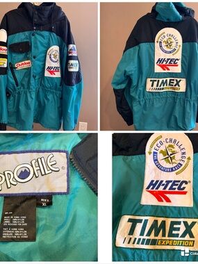 Rare VTG 90s Eco-Challenge, race expedition-jacket  Profile.